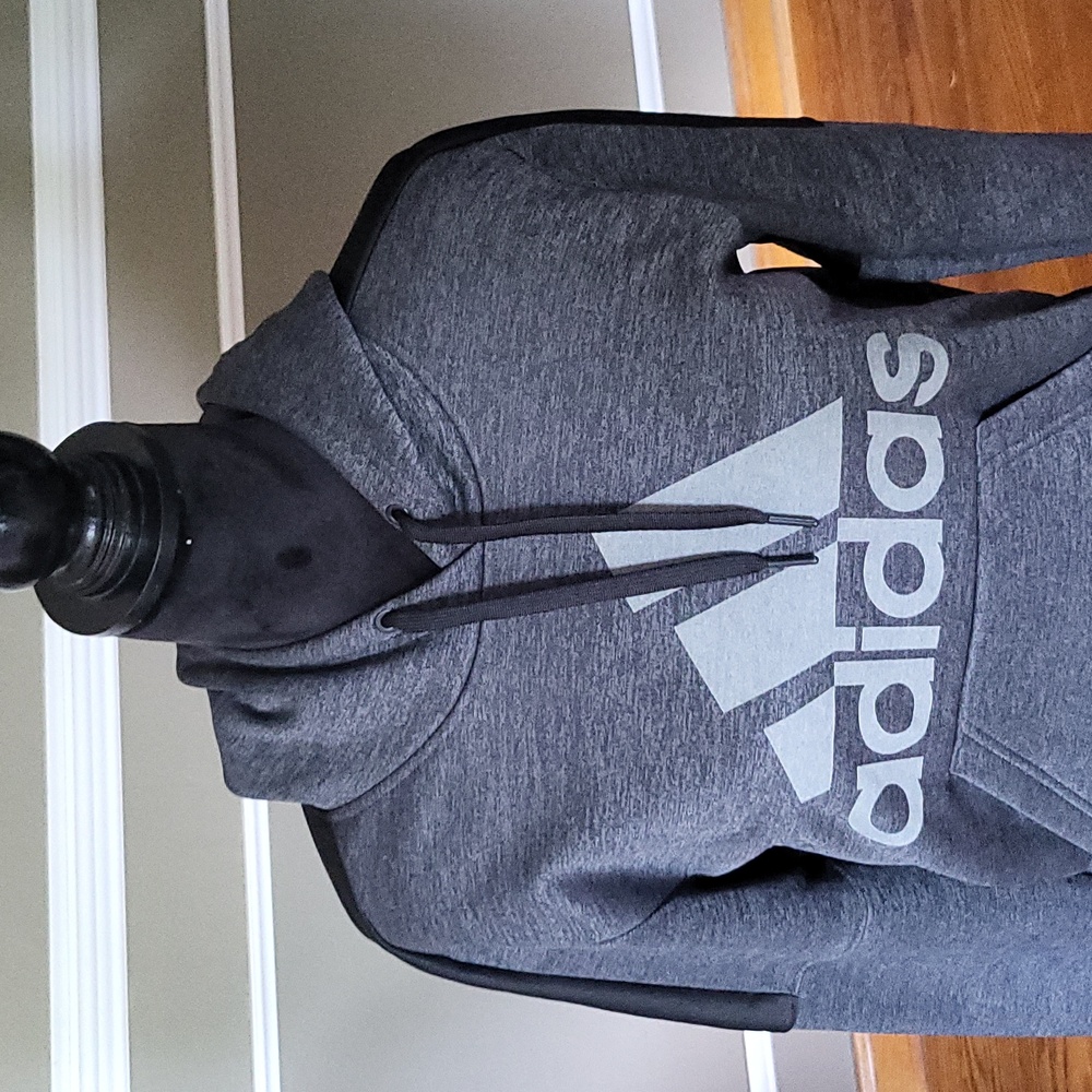 ADIDAS Gray Hoodie Size Small NWT - Picture 2 of 9